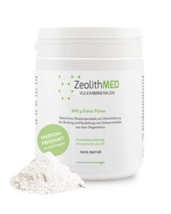 Zeolith MED Detox-Pulver 400g, Medizinprodukt, Apothekenqualität, Vergleichssieger, Darmreinigung, Entgiftung von Schwermetallen, Entgiftungskur, Vulkanmineralien, Heilerde, Darmreinigung