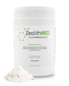 Zeolith MED Detox-Pulver 650g, Medizinprodukt, Apothekenqualität, Vergleichssieger, Darmreinigung, Entgiftung von Schwermetallen, Entgiftungskur, Vulkanmineralien, Heilerde, Darmreinigung